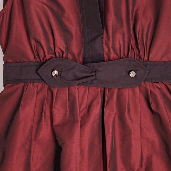 BCBGMaxAzria Iridescent Dark Red Dress (4) - Picture 4 of 7